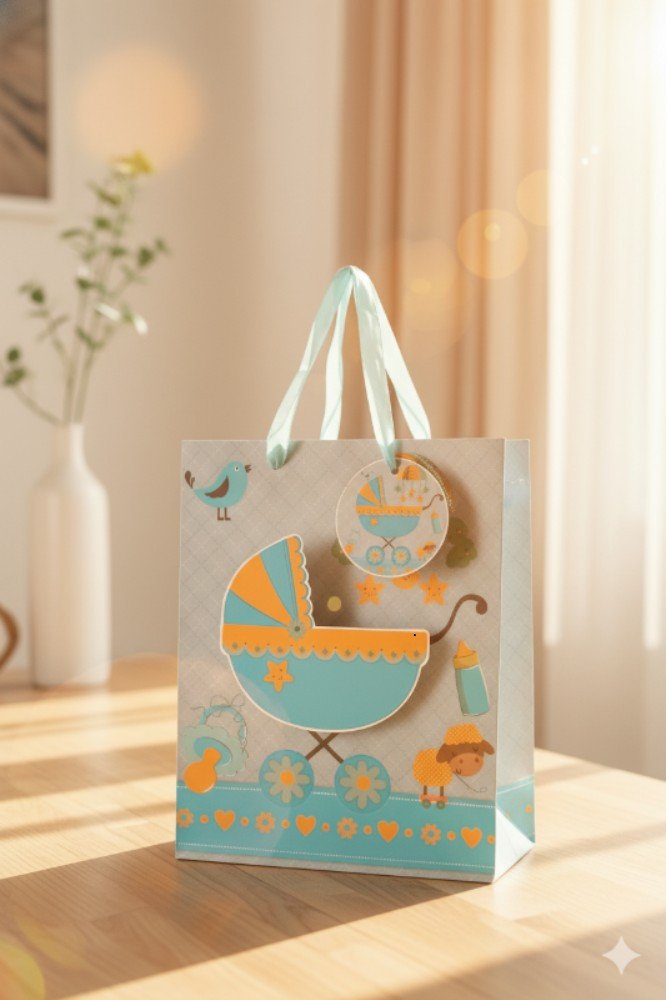 PREMIUM BABY GIFT PAPER BAGS – CUTE & STYLISH