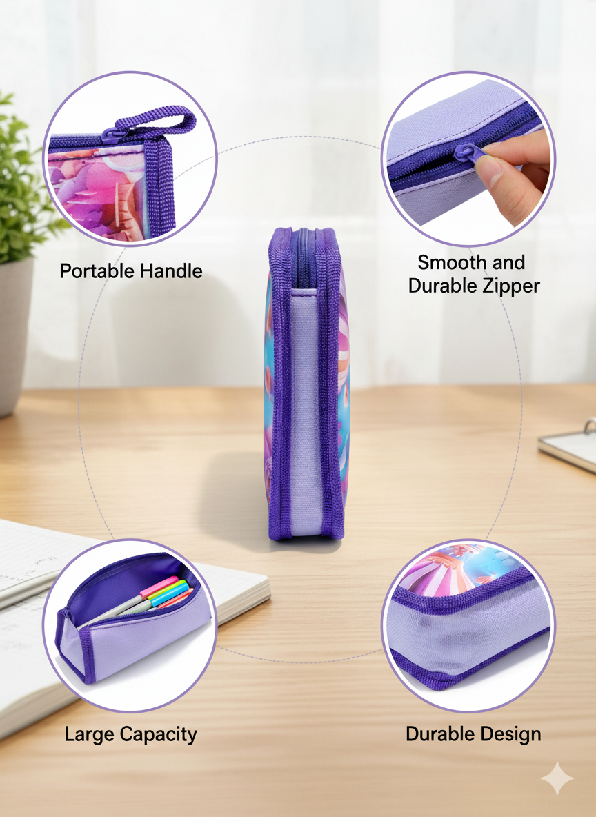 Cute Cartoon Pencil Case for Kids