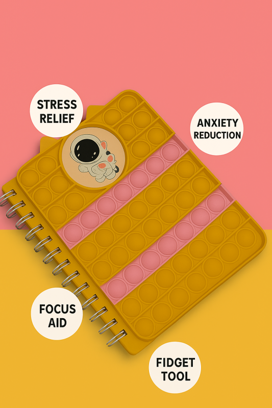 Pop-It Cover Spiral Notebook – Fun + Function for Kids & Teens