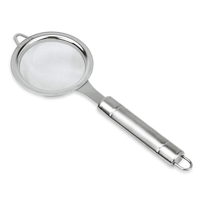 Stainless Steel Fine Mesh Stainer with Handle – Multi-Purpose Kitchen Sieve